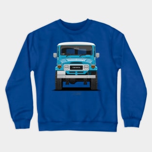 TLC FJ40 Hardtop Sky Blue Front Crewneck Sweatshirt